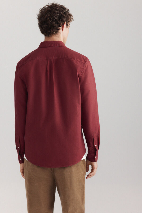 Springfield Chemise oxford teinte en pi&egrave;ce rouge