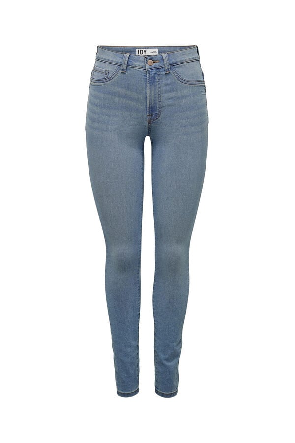Jeans skinny tiro alto