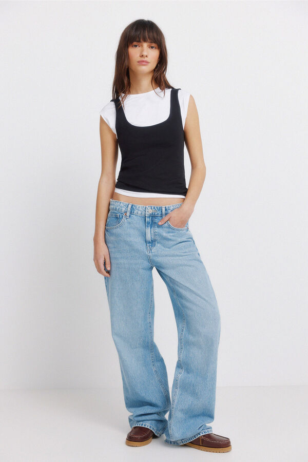 Springfield Cotton basic sleeveless top white