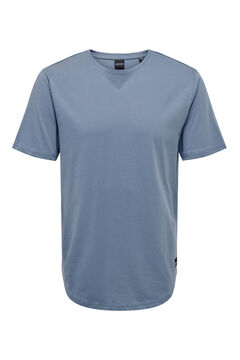Springfield Camiseta básica manga corta azul medio
