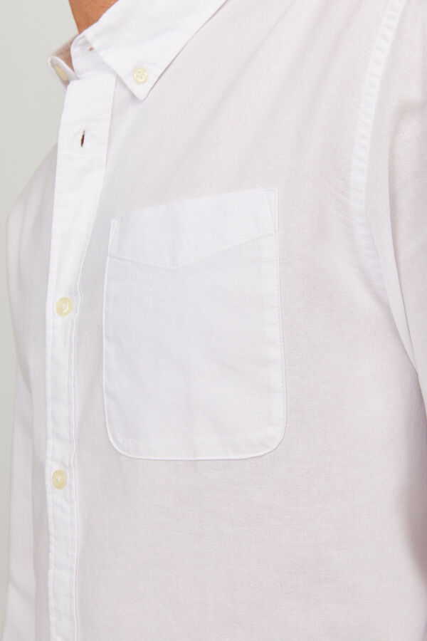 Jack & Jones Camisa casual oxford branco