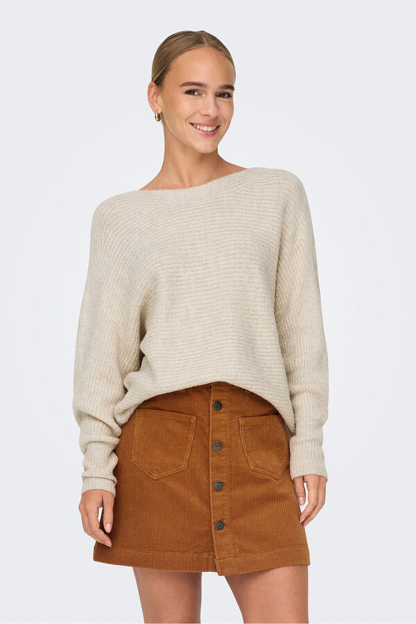 Only Camisola com gola gola cru