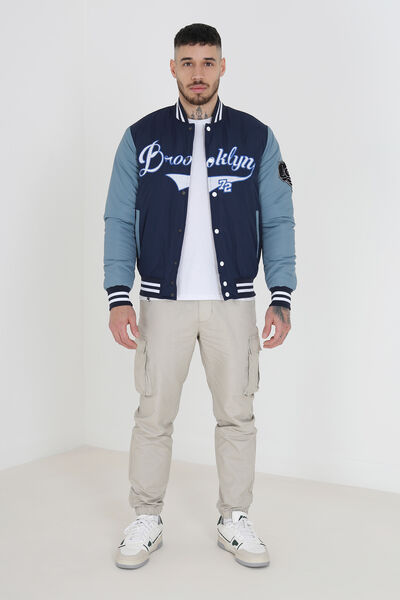 Springfield Baseball jacket with embroidered navy