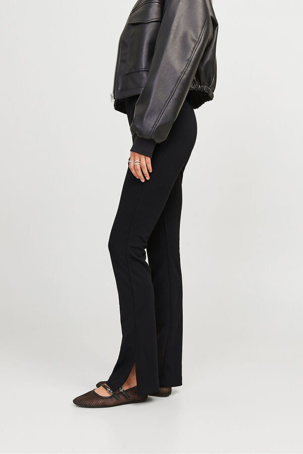 Jack & Jones Pantal&oacute;n flare tiro alto negro