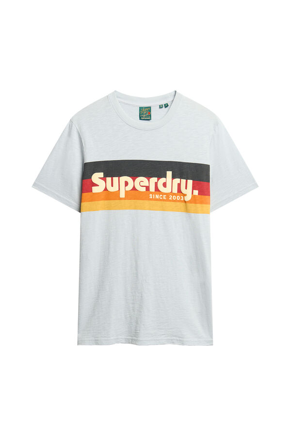 Springfield Gestreiftes T-Shirt mit Cali-Logo blue mix