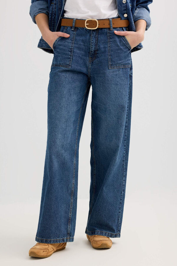 Inside Jeans wide leg azul