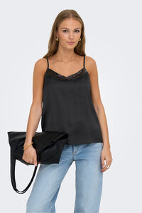 JDY Top com al&ccedil;as de lantejoulas