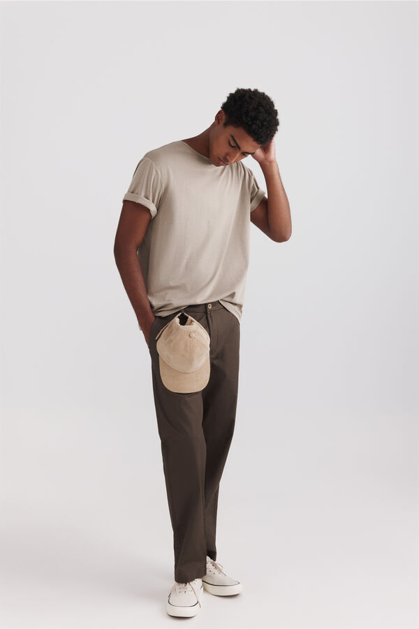 Springfield Textured T-shirt nude