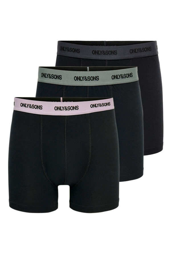 Springfield Pack of 3 essential cotton boxers  black