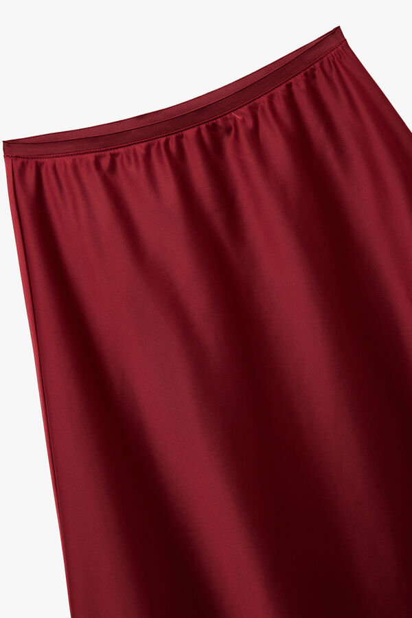 Koton Falda midi de corte regular con cintura est&aacute;ndar rojo