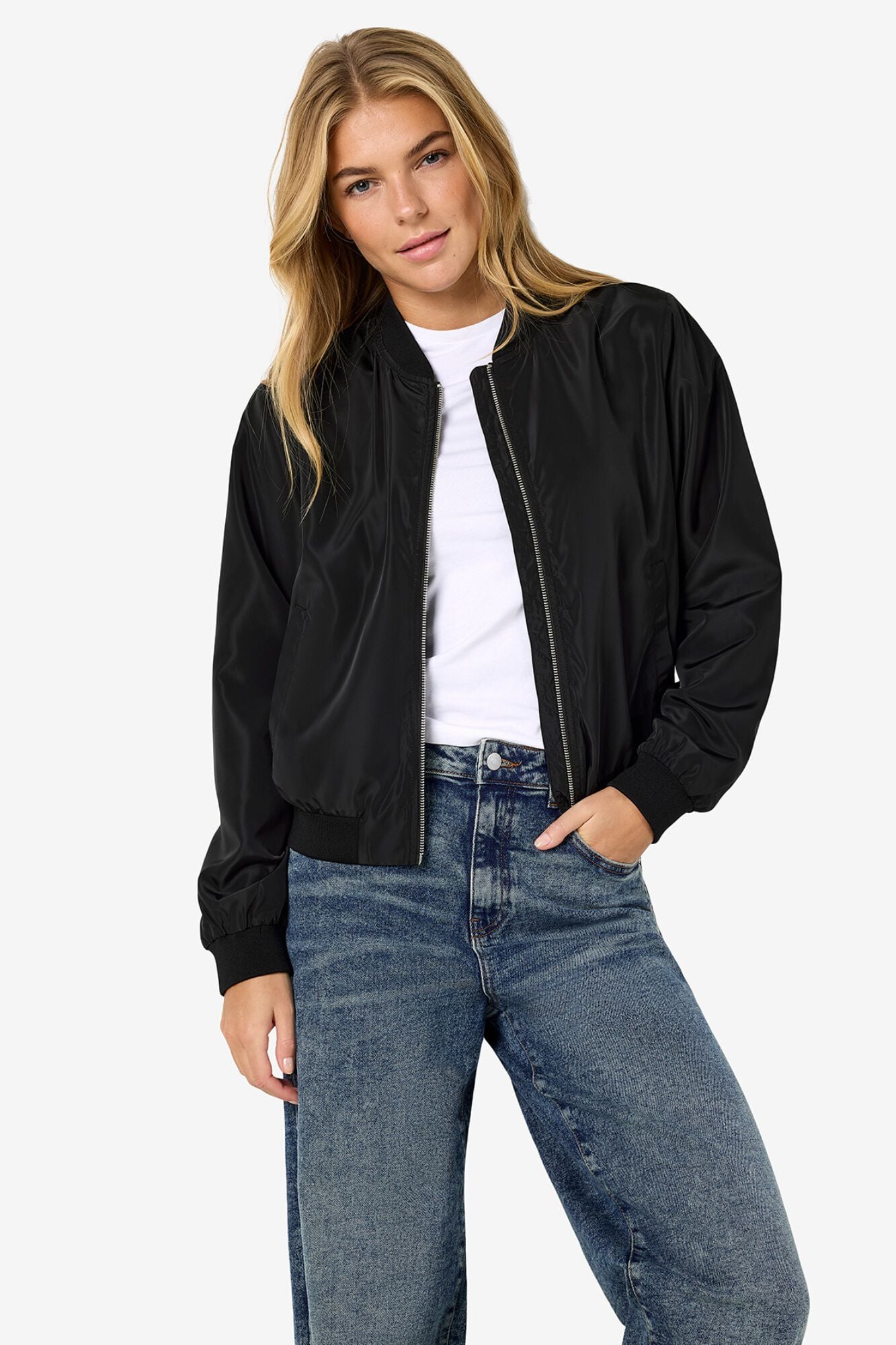 Noisy May Chaqueta bomber con cremallera