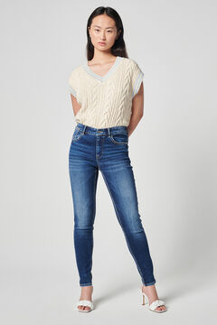 Springfield Push-up high-waisted skinny jeans blue