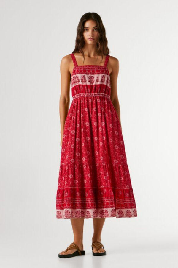 Pepe Jeans Vestido sin mangas rojo