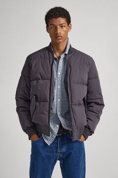 Springfield Quilted bomber jacket light gray