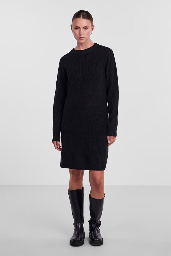 Pieces Short knit dress black
