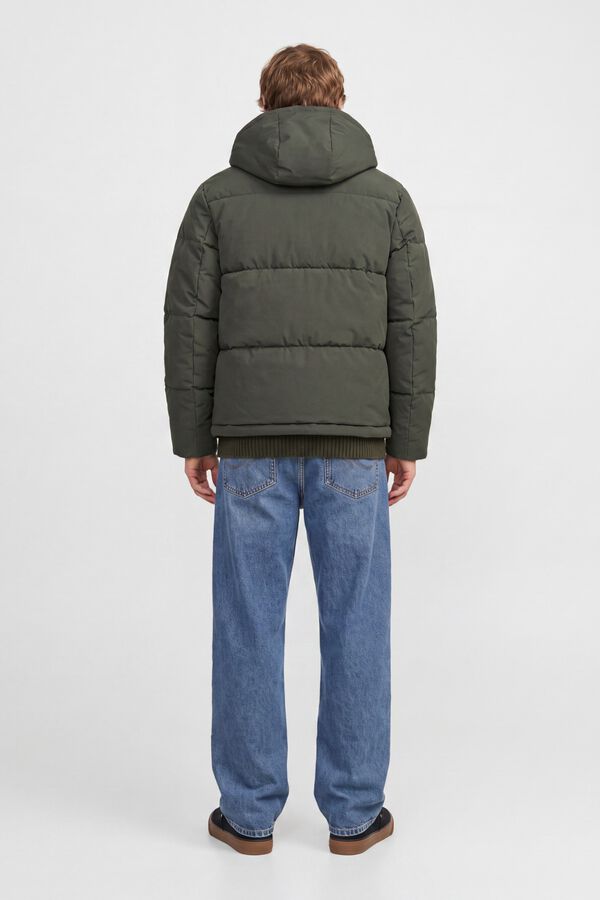 Jack & Jones Puffer jacket with hood green