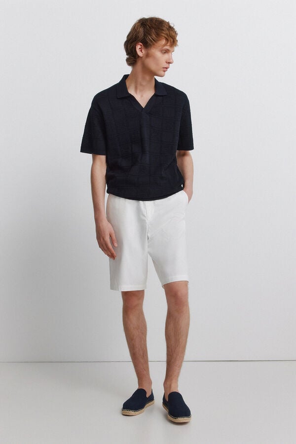 Springfield Fantasy structure polo shirt blue