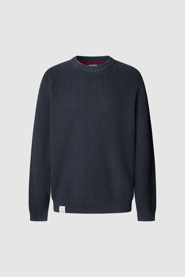 Pepe Jeans Su&eacute;ter de gola redonda com ajuste regular azul
