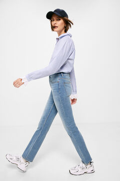 Springfield Sustainable wash straight jeans blue
