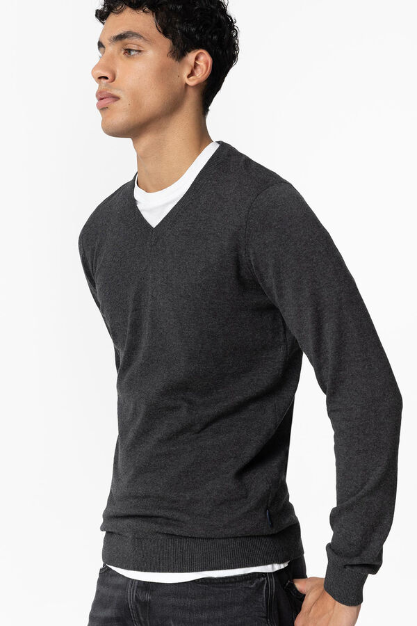 Tiffosi Jersey de Punto B&aacute;sico gris