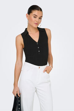 JDY Camisa polo de malha mangas