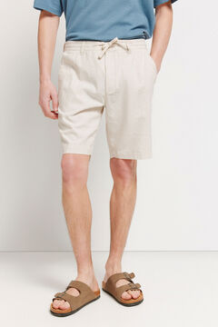 Springfield Linen comfort slim fit Bermuda shorts