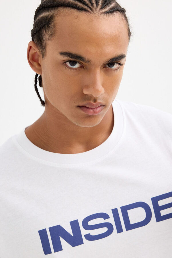 Inside Camiseta oversized manga corta blanco