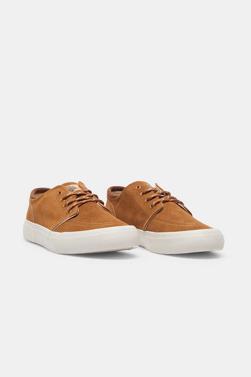 Springfield Split leather icons sneaker brown