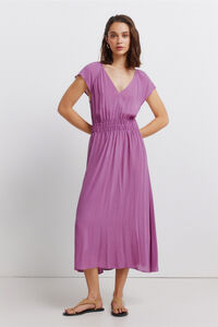 Springfield Plain midi dress with elasticated waist