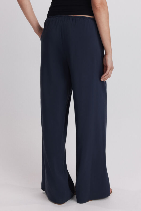Springfield Wide leg jogger trousers blue