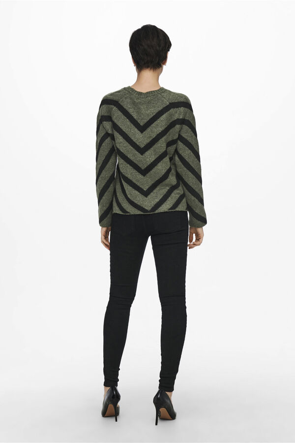 Only Camisola com estampado geométrica cru