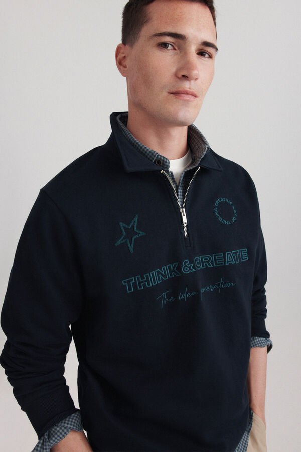 Springfield Think & Create polo sweatshirt blue