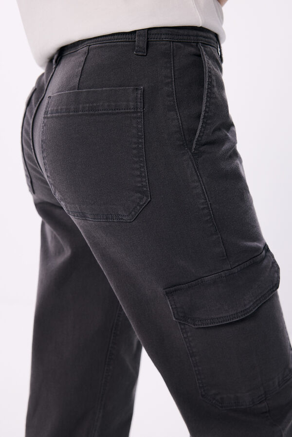 Springfield Pantalón cargo algodón gris oscuro