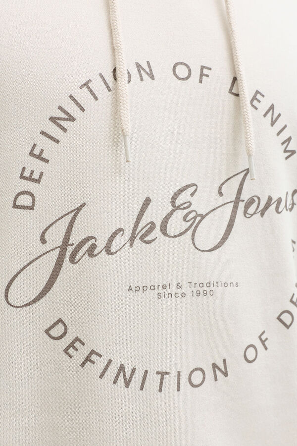 Jack & Jones Weiches Fleece-Kapuzen-Sweatshirt Grau