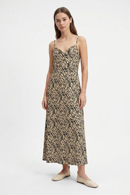 Vestido largo de tirantes estampado