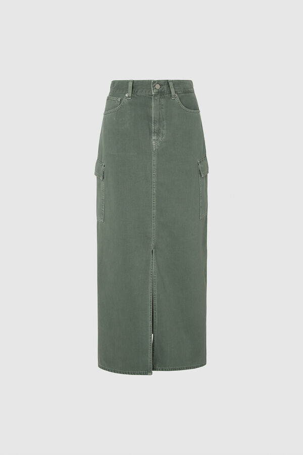 Springfield Voluminous high waist skirt dark gray