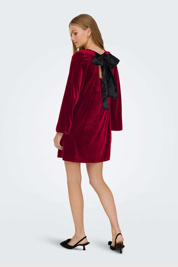 JDY Short dress velvet dress pink