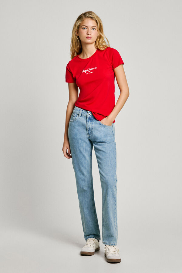 Pepe Jeans New Virginia Ssn Short Sleeve T-Shirt red