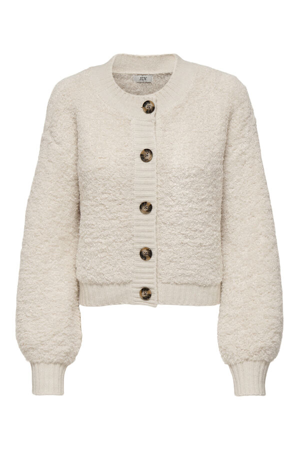 JDY buttons fastening cardigan grey