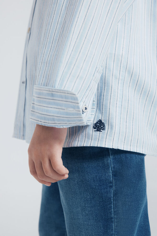 Springfield Kids Boy's blue fine stripe shirt Plava