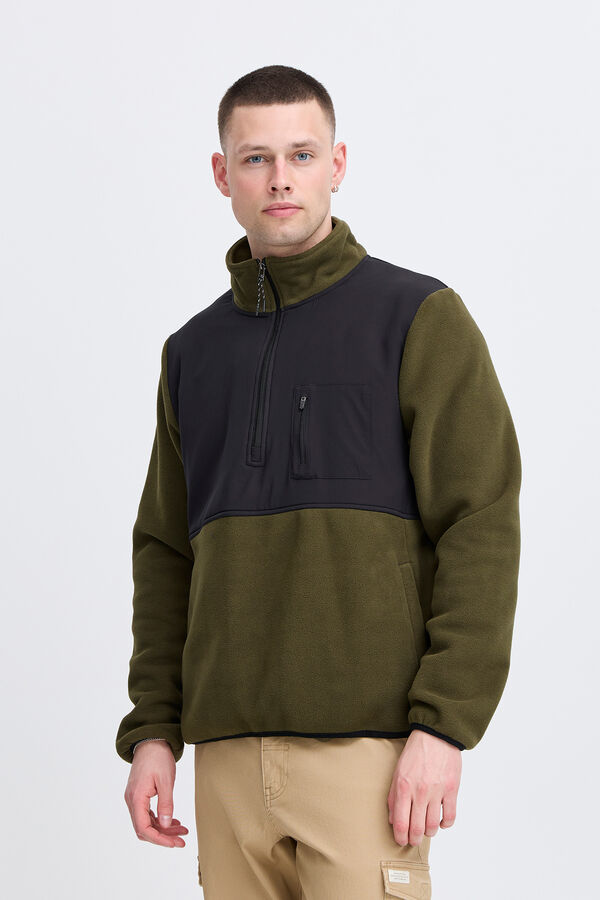 Blend Sudadera cuello alto kaki