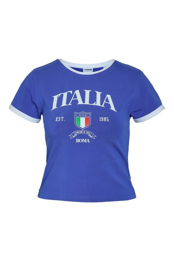 Noisy May Fitted short sleeve T-shirt blue