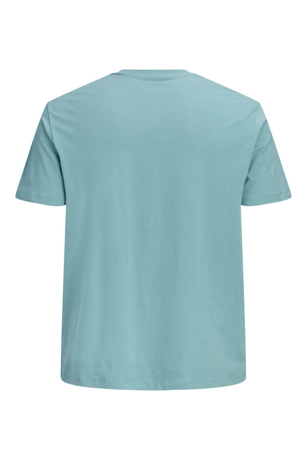 Jack & Jones PLUS Printed cotton T-shirt blue