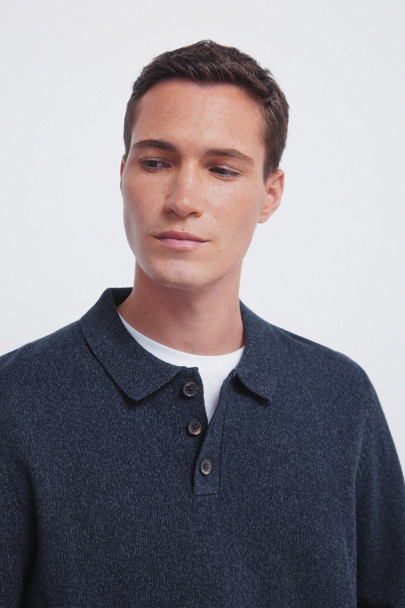 Springfield Polo shirt neck jumper with buttons