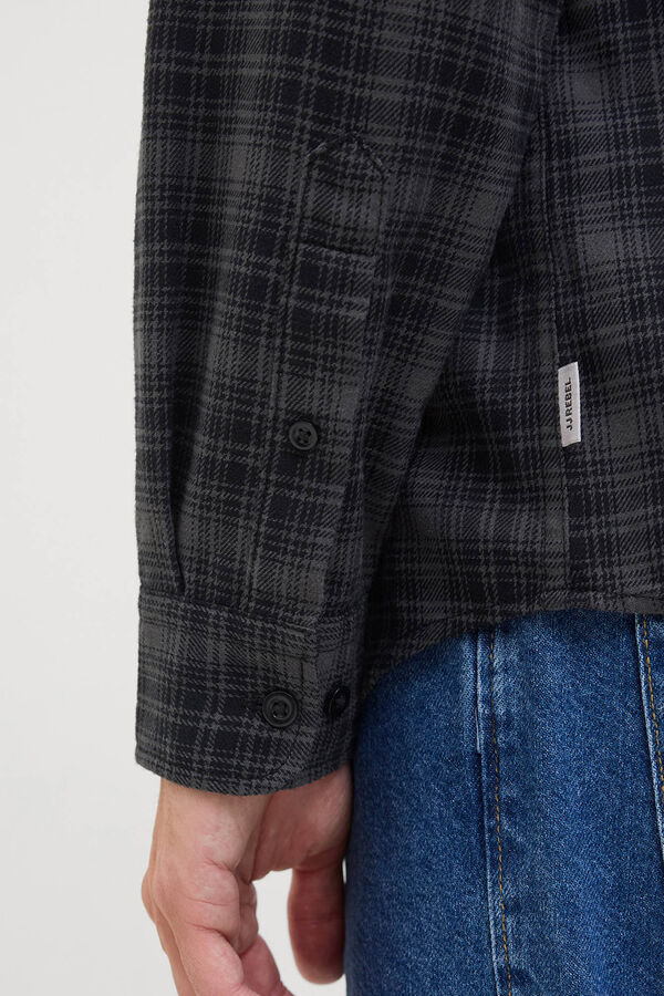 JJ REBEL Regular fit checked shirt Crna