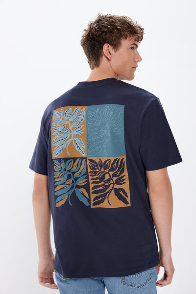 Springfield Botanisches T-Shirt blau