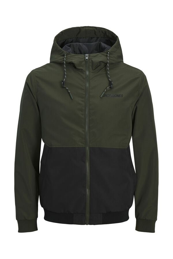 Jack & Jones bomber jacket with hood green