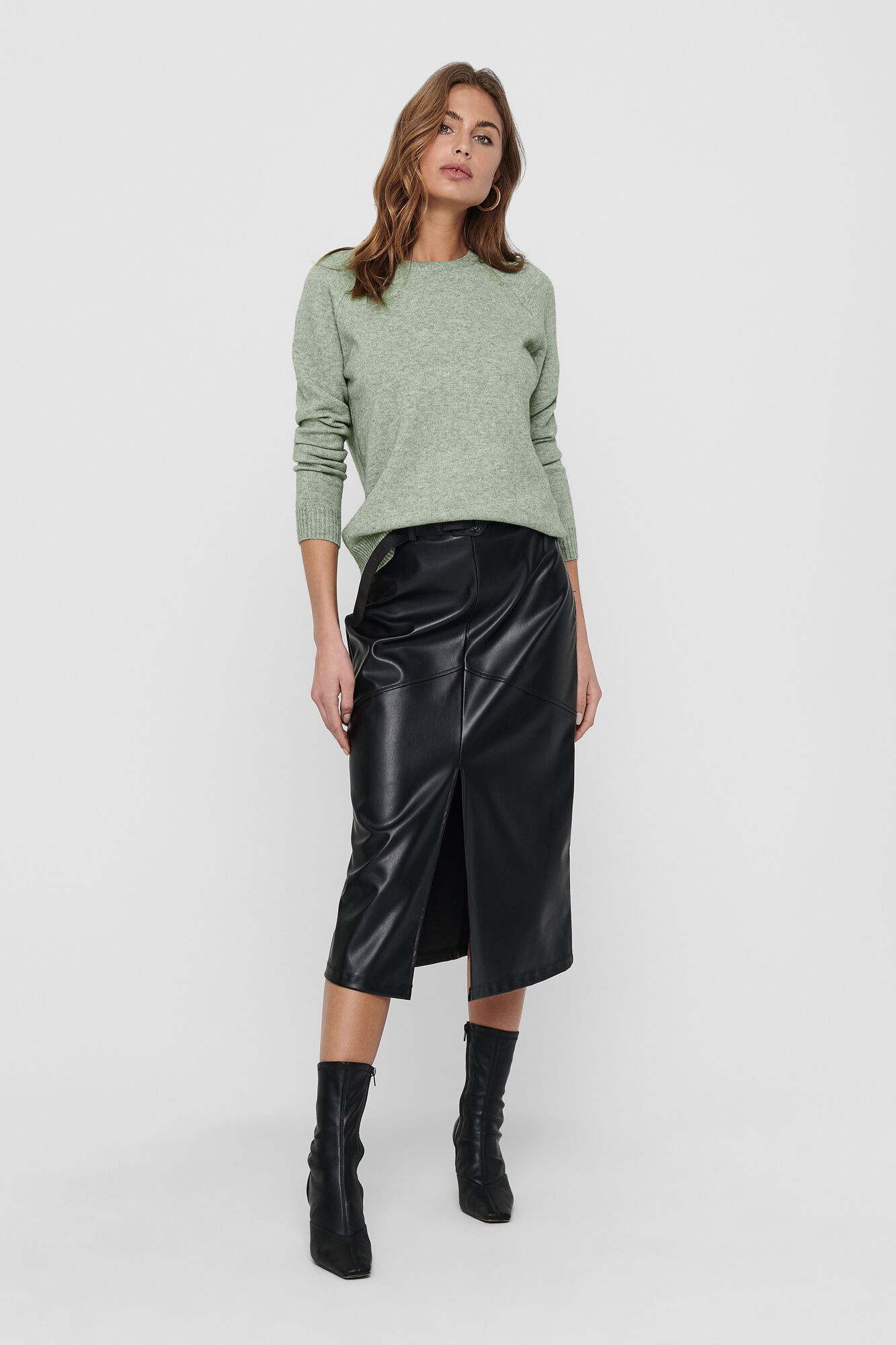 Only Jersey liso cuello redondo