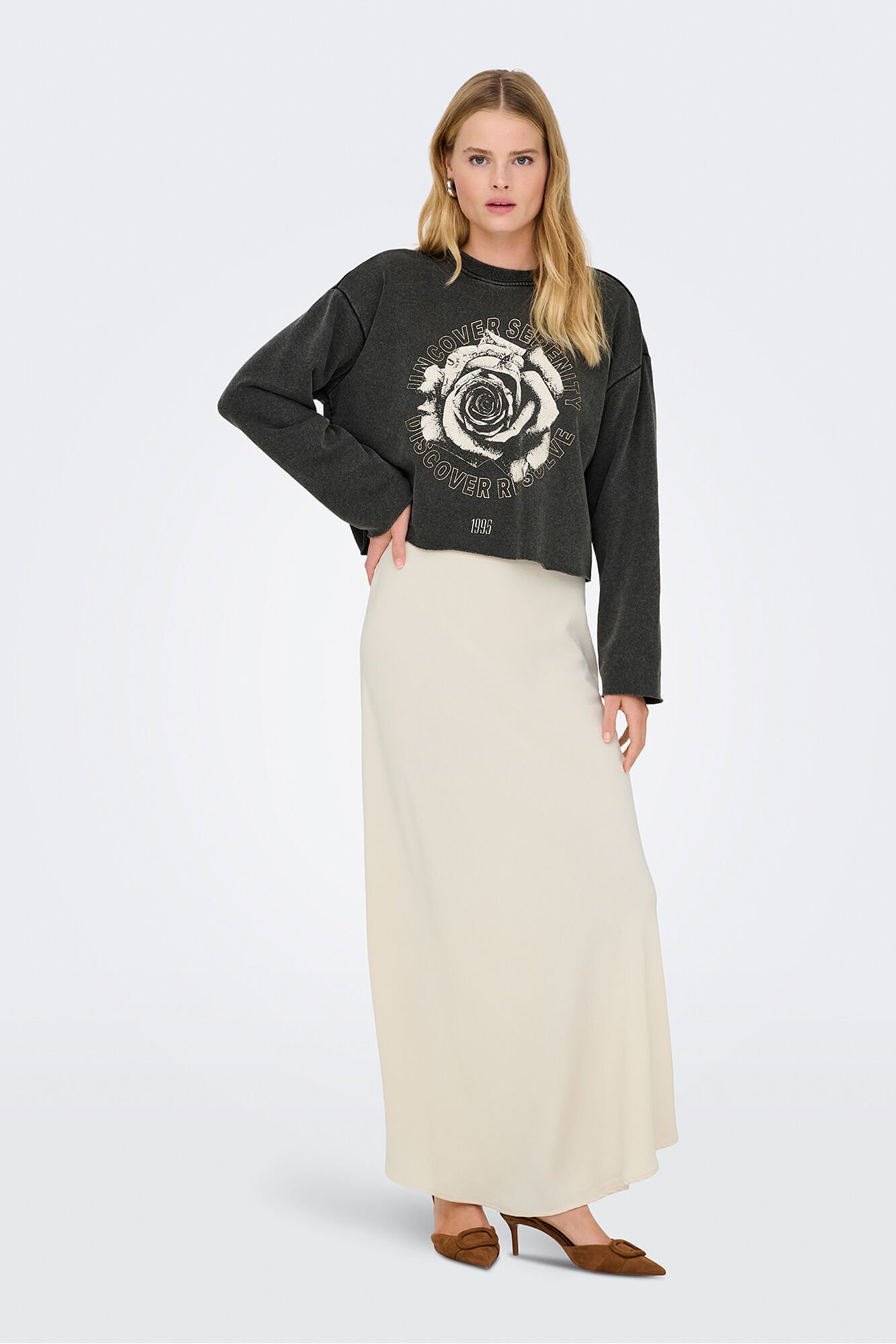 JDY Falda larga fluida