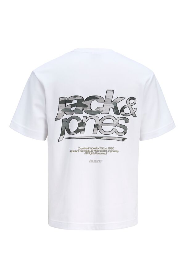Jack & Jones Logo regular fit T-shirt white